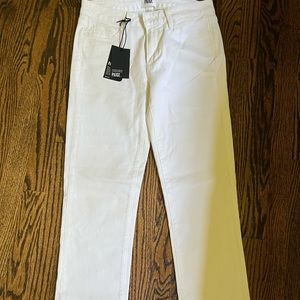 Paige Skyline Straight Ankle Jeans, Mid Rise , White , Size 27, NWT